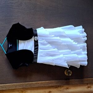 Amywear size girl's 14 Black and white dressy dress